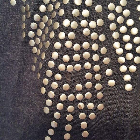 ENERGIE V Neck Silver Studded Top sz M - Picture 4 of 7